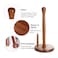 Generic-Wooden Vertical Stand Roll Paper Stand Holder Kitchen Paper Towel Toilet Tissue Holder Household Kitchen Tool