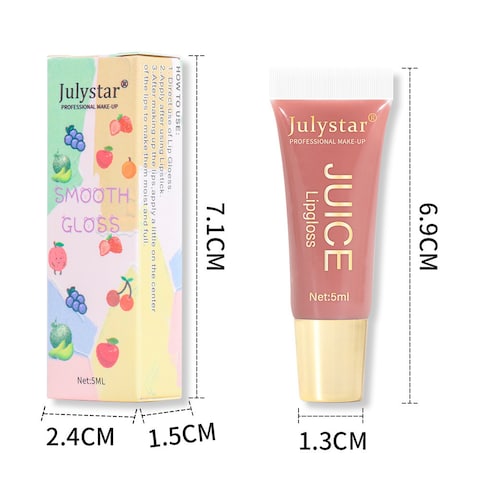Smooth Gloss Juice Lip Gloss Hydrating Lip Gloss Infused with Delicious Fruit Flavors - 5 ml