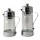 Home Maker Tea And Coffee Vacuum Flask Set Clear And Silver 1L+1.3L 2 PCS