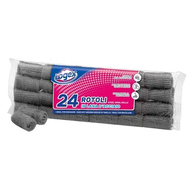 Logex Steel Wool Rools 100g x 24 Pieces