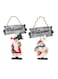 Painted Pendant Christmas Theme Door and Wall Hanging, Christmas Tree Ornaments Home Decorations (2 Pcs Set)