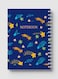 Lowha Spiral Notebook With 60 Sheets And Hard Paper Covers With Boho Stars Design, For Jotting Notes And Reminders, For Work, University, School