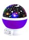 Generic Star And Moon Rotating Projector Night Lamp Black/White/Purple 13X13X14.5Centimeter