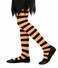 Sheer Fun Child Tights Orange With Black Striped Age 6-12