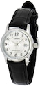 Casio - Women's White Dial Leather Band Watch - Ltpv002L-7B, Black Band, Analog Display
