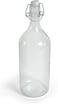 Royalford Transparent Borosilicate Glass Bottle, 1000ml Rf11236 Perfect For Storing Beverages, Water, Oil, Vinegar Unique Design With Flip Cap Freezer And Dishwasher Safe And Shock Resistance