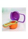 طقم أكواب وملاعق قياس سهل التخزين مكون من 6 قطع متعدد الألوان