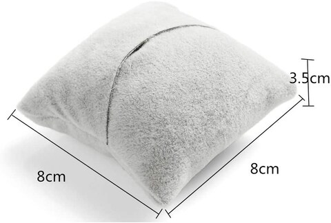 Generic 10Pcs Velvet Pillow Bracelet, Watch, Bangle Jewelry Display Stand Set (Gray)