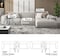 Vital Fabric Sofa Set Combination Sectional Cotton Sofa Chaise Lounger Sofa Living Room Furniture (345Cm*170Cm*80Cm)