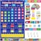 Calendar and Weather Pocket Chart with 112 Cards for Kids Homeschool Calendar School Calendar Classroom Supplies Large 44.5&quot; x 28.3&quot;