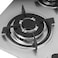 Krypton 2-In-1 Built-In Gas Hob, 4 Burner With Stainless Steel Top, Sabaf Burner &amp; Cast Iron Pan Support, KNGC6320, Silver
