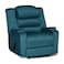 In House Velvet Rocking Recliner Chair With Storage Box - Dark Turquoise - AB07