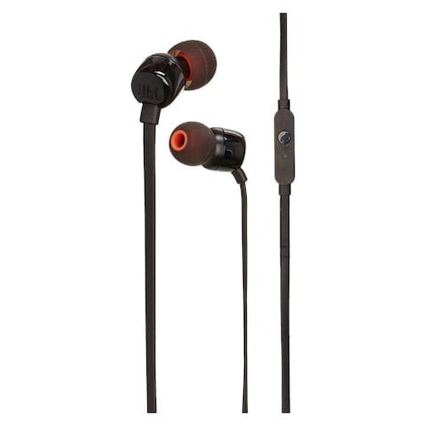 JBL Tune 110 Headphones Wired In-Ear Deep And Powerful Pure Bass Sound Black