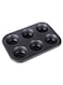 Generic 6-Cup Mini Muffin Cake Baking Mould Black