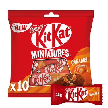 Nestle Kitkat Miniatures Crispy Wafer Finger Covered With Caramel Chocolate 110g