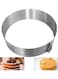 Generic 6-12 Inch Adjustable Cake Ring Cake Mold Stainless Steel Round Mousse Cake Baking Mold Pastry Baking Tool Silver 16.5*9*16.5Cm