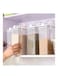10-Piece Airtight Rice, Bean, Cereal Storage Container Bin With Measuring Cup Set Clear 2500ml