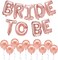 Party Time Rose Gold Bride To Be Balloons - 16 Inch | Rose Gold Foil Bride To Be Letters Banner | Bridal Shower Balloons | Bride To Be Balloon for Bridal Shower, Bachelorette Party Decorations, Engage