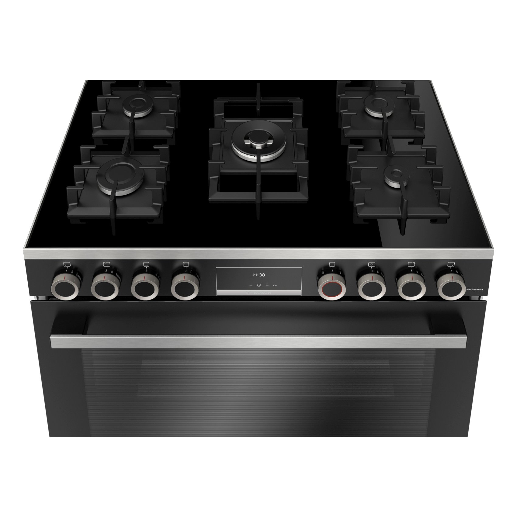 Bosch 90x60cm Gas Cooker, Black, HJY5G7V60M