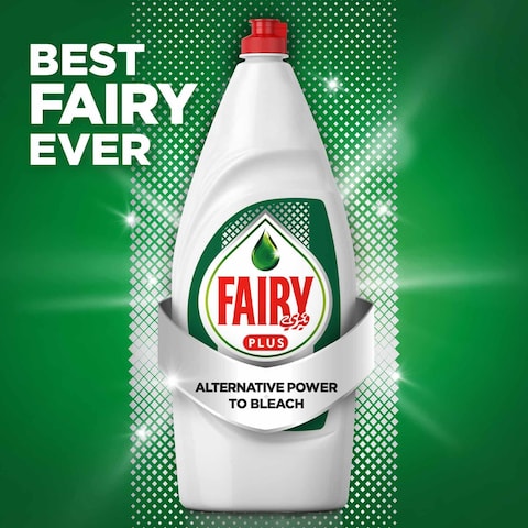 Fairy Plus Original Dishwashing Liquid Soap with alternative power to bleach 600ml Pack of 2