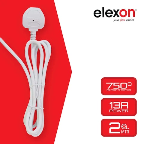 Elexon Power Extension Socket 4 Way 2 Meter El 2007