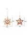 Wooden Christmas Ornaments - Perfect for Tree, Wall, Window, and Door Decorations (Star and Home)