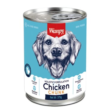 Wanpy Chicken Chunks Dog Food 375g
