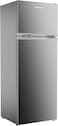 KROME 270L Gross, Double Door Top Mounted Refrigerator with Uniform Air Flow System,De Frost,Powerfull Cooling,Energy Efficient,Adjustable Storage,INOX color,10 Year Compressor Warranty-KR-RDC 270IH