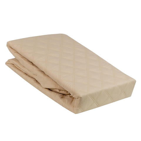 King&#39;s Collection Waterproof Mattress Protector 90x190cm Beige