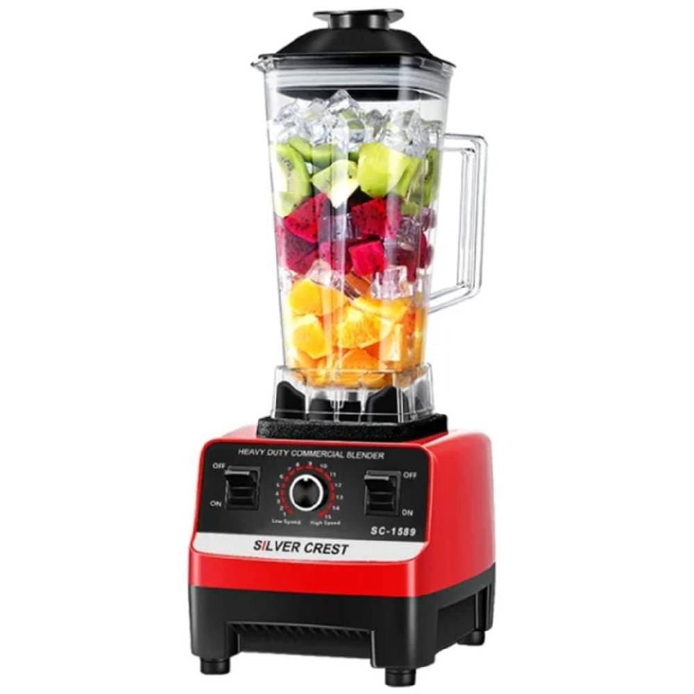 Silver Crest 4500w Heavy Duty Commercial Grade Blender With 2 Jars Sc-1589, Multicolour