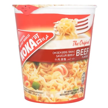 Koka Beef Instant Noodles Cup 70g