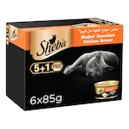 Buy Sheba Cat Food Succulent Chicken Breast 85g Can (Pack of 6) in UAE