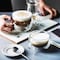 1CHASE Double Wall Insulated Glass Cup With Handle 250ml For Espresso Coffee Milk Tea - Set Of 6