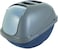 PETMATE JUMBO BASIC HOODED LITTER PAN ~ BLUE STEEL/PEARL SILVER