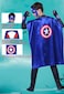 Uaejj Halloween Costume For Kids, Boys Halloween Dress Up, Kids Superhero Capes Set, Superhero Cosplay Custome For Boys Girls Party Supplies Christmas Halloween Gifts (M(70*90cm), I)