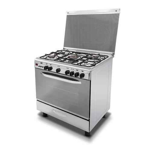 بوتاجاز كريازي غاز - 5 شعلة - 80 سم - ستانلس ستيل - KP 8604 XFD