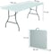 HEXAR&reg; Heavy Duty Multipurpose Camping Table Portable Folding Table Picnic Dining table Centerfold Ideal for Crafts Outdoor Events Lightweight and Durable Table with Carry Handle (L180 W74 H74 CM)
