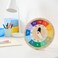 Educational wooden clock, multicolour, 25 cm