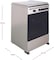 Nobel 50 x 50 Gas Cooker, 4 Gas Burners, Gas Oven With Grill Function, Enamel Grids Lid Stainless Steel Top, Made in Turkey NGC5000 Silver