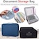 Oxford Document Organizer with Safe Code Lock Storage Pouch Credential Bag Diploma Storage Important Document and File Pocket Laptop Notebooks Bank Cards Valuables Travel Bag with Separators (Black)