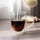 Double Wall Glass Coffee Mugs,Insulated Clear Borosilicate Glasses Cup With Handle Juice Milk Tea Cups For Gifts 350ml
