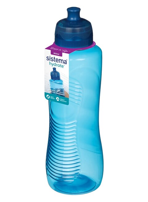 Sistema 800 ml Blue Gripper Water Bottle