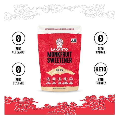Lakanto Golden Monkfruit Sweetener With Erythritol 800g