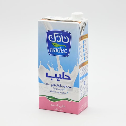 Nadec Long Life Skimmed Milk 1L &times; 12 Pieces