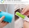Delfino 5 Pack Sticky Lint Roller With Cover, Reusable Pet Hair Remover Roller Washable Dust Picker Cleaner Brush Set For Clothes Debris Working On Couch, Pets, Clothes And Carpets 2 Sizes