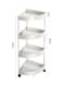 Almufarrej 4-Tiers Corner Storage Rack White 89cm