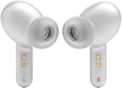 JBL Live Pro 2 True Wireless Noise Cancelling Earbuds, JBL Signature Sound, Smart Ambient, 40H Of Battery, 6 Mics, Oval Tube, Multi-Point Connection, IPX5 Water Resistant - Silver, JBLlivepro2TWSsil