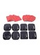Sunshine - 8-Piece Helmet Flat Curved Adhesive Mount Red/Black