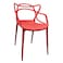 Jilphar Classical Fiber Plastic Molded Dining Chair JP1325B Red