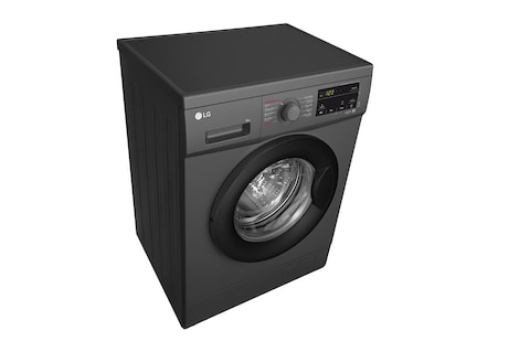 LG 8kg Front Load Washing Machine, F4J3TYG6J, Middle Black (With Direct Drive Motor)